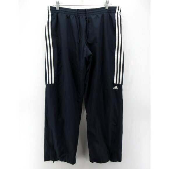 Adidas Pants Medium Track Active 360 Baggy Loose Ankle Zip Mesh Lined - Picture 1 of 12